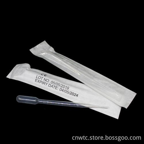 Lab Plastic Transfer Pipets with Pasteur Needle-Point Tips in Sterile Sizes: 0.2ml, 0.5ml, 3ml, 5ml, 10ml